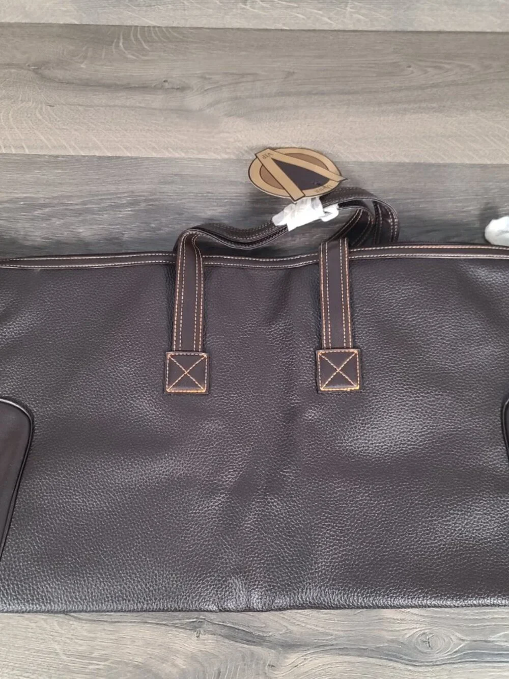 Usher VIP Brown Duffel Bag Large Weekend Zip Close Luggage Suitcase NWT 14
